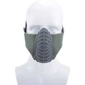 Tactisch Halfmasker, voor Airsoftbescherming Tactisch Gamen Cs-Gamen en Halloween Cosplay(Gray)