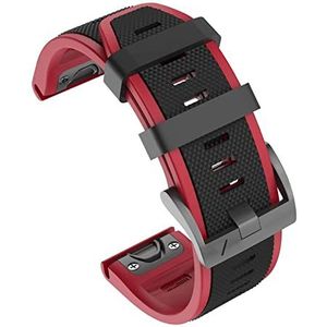 MENGKE 26mm Quick Fit Polsband Compatibel met Garmin Fenix 7x / Fenix 6x / Fenix 5x horlogeband Siliconen Sportriem Compatibel met Fenix 3 / 3HR / Fenix 6 pro(Orange Black)