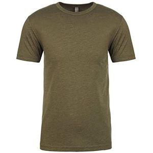 Next Level Heren Tri-Blend T-shirt met ronde hals (L) (militair groen), Militair Groen, L