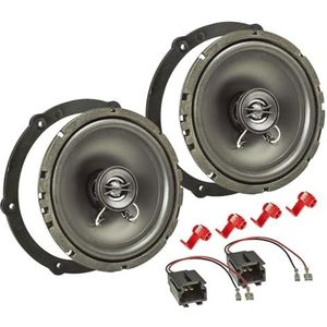tomzz Audio 4008-000 luidsprekerinbouwset geschikt voor Citroen C1 C4 Jumpy Peugeot 107 Toyota Aygo 165mm coaxiaal systeem TA16.5-Pro