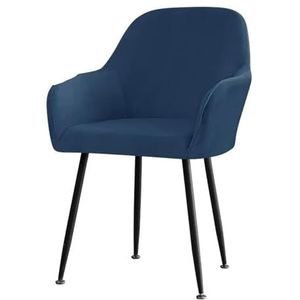 Hoge arm stoelhoes elastische eetkamerstoelen hoes warme stoelhoezen voor woonkamer bruiloft banketten hotel eetkamerstoel hoezen (kleur: blauw A stoelhoes)