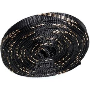 5 meter 2/4/6/8/10/12/15/20/25 mm uitbreidbare PET-beschermhoes voor kabelwartels, zwart en goud, 25 mm, 5 meter