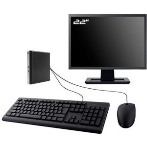 PC HP ProDesk 400 G4 DM, display 22 inch Intel I3-8100T RAM, 8 GB 240 GB SSD, W11 WiFi (gereviseerd)