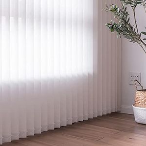 Verticale Jaloezieën Wit,Verticale Lamellen Gordijn Voor Terrasdeuren Woonkamerramen,Verduisterende/Thermisch Geïsoleerde Verticale Jaloezieën,Privacy Lamellengordijn,W×H-60x200cm/23.5x79in