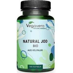 Vegavero IOD van biologische kelp | Prijs-prestatiewinnaar 2024* | PureSea® gemaakt van Schotse bruinalgen | 150 mcg | Vegan | Geen toevoegingen | Laboratoriumgetest | 180 capsules
