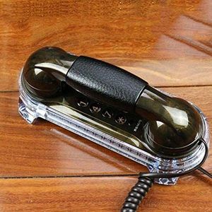 Telefoon Wandgemonteerde Telefoon Retro Vaste Creatieve Thuis Hotel Telefoon)) (Zwart (195x80mm))