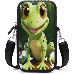 NHYDSPQ Mobiele telefoonverpakking, schattige kikker mobiele telefoontassen, mobiele telefoontas, kleine crossbody tassen voor dames en heren