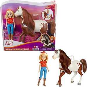Spirit Abiagil met boomerang speelgoedpaard met paardenhaar en gewrichtskop (Mattel GXF23)