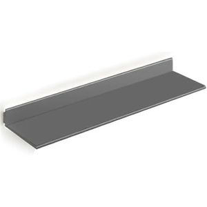 Zwevende planken, Metalen zwevende wandplanken met LED-verlichting, lichtgevende displayplank, boekenplank, decorplanken for slaapkamer, restaurants, bars, winkels(Gray,80cm/31.4in)