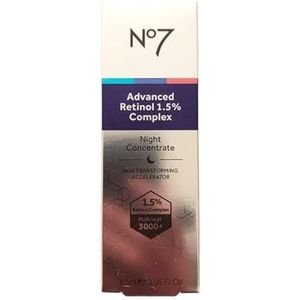 No7 Advanced Retinol 1.5% Complex Night Concentrate Skin Transforming Accelerator 30m