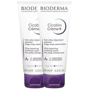 CICABIO Crème + | Reparerende en rustgevende crème | Anti-kras werking | Herstelt de opperhuid | Gemaakt in Frankrijk | Set van 2 x 100 ml