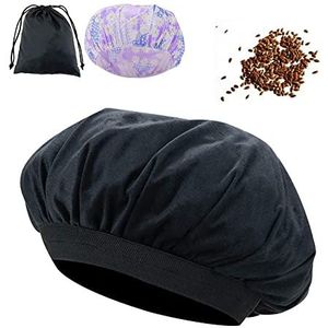 Locisne verwijderbare lijnzaad diep conditionerende warmtekap, magnetronbestendige stoomverwarmde hoedkap voor regelmatige diep beschadigde haarconditioners hydrateren hydrateren conditie behandeling