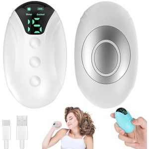 Neurocontrol Dispositivo para Ansiedad - Natural Sleep Aid Device,Calm Anxiety Device,Hand Held Nighttime Sleep Aid Device,Portable Fast Sleep Device,Improved Sleep Anxiety,Small Easy to Carry (White)