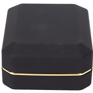 Ring Box, Shining Multifunctionele Unieke Sieraden Geschenkdoos Gemakkelijk schoon te maken voor het opbergen van Sieraden voor Geschenkdoos(zwart)