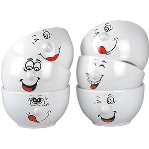 Mueslikom van keramiek met smiley-gezicht, dessertkom, snackschaal