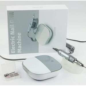 Nagelvijl elektrisch, Elektrische manicuremachine met aanraakgevoelige bediening en lcd-scherm, nagelboor 35000 RPM elektrische nagelvijl for acrylgelnagels(Grey SET)