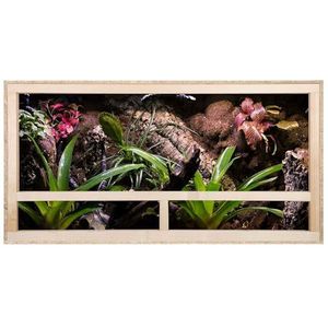 Repiterra terrarium voor reptielen en amfibieën, houten terrarium met zijventilatie 100 x 50 x 50 cm
