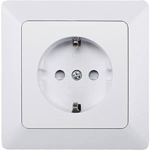 MILOS contactdoos wit mat met randaarde