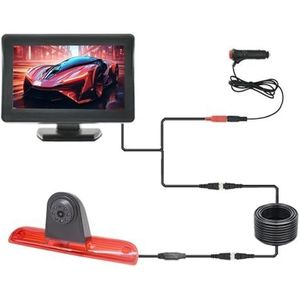 Auto Achteruitrijcamera Autoremlicht Achteruitrijcamera Met 4,3-inch Automonitor Voor Peugeot Voor Boxer Voor Citroen Voor Relay Achteruitrijcameraset(Desktopdisplaycamera)