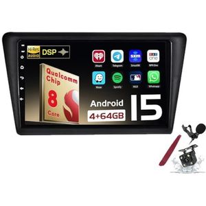 Android 15 Autoradio Sat Navi voor S-koda Rapid(2013-2019) 9 Inch Touchscreen Multimedia Speler met Draadloze Carplay GPS Navigatie FM RDS Bluetooth 5G-WiFi SWC DSP,M120s