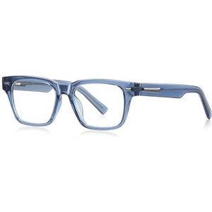 moomoobird Blauw Licht blokkerende Bril voor Vrouwen Mannen TR90 Vierkante Bril Frame Retro, Blauw met helder