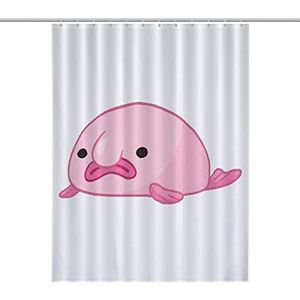 Roze Blob Vis Blobfish Grappige Badkamer Douchegordijnen Waterdichte Decoratieve Gift Voor Badkamer Thuis Slaapzaal