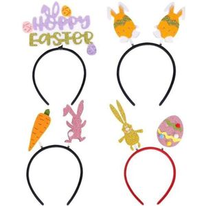 Sanfly Happy Easter Bunny Hoofdband Haardecoratie Konijn Pasen Ei Haar Hoepel Kinderen Gunst Pasen Party Decoratie voor Meisjes Vrouw