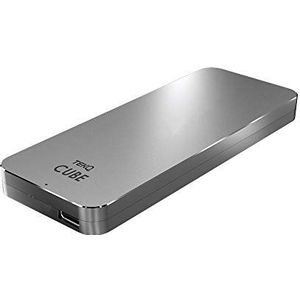 TEKQ Cube Thunderbolt 3 SSD 4TB, aluminium behuizing, ondersteunt USB 4, Thunderbolt 4, bus voeding, lezen tot 2800 MB/s, schrijven tot 2300 MB/s