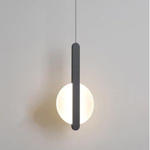 LANGDU Moderne ophanging zwarte kroonluchter dimbare LED cirkel hanglamp verstelbare lineaire hangende plafondlamp witte industriële lange verlichtingsarmatuur for keukeneiland studeerkamer woonkamer