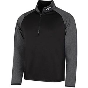 Callaway Golf Heren 1/4 rits wafel tweekleurige sport trui - Kaviaar - M