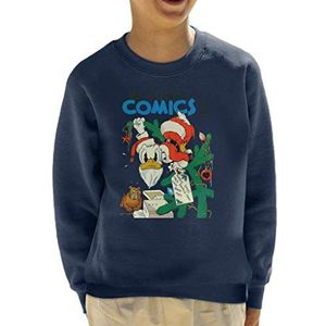 Disney Kerst Donald Duck als Santa Kid's Sweatshirt - blauw - XL