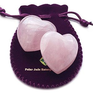 Puffy Heart Hand-Carved van 100% natuurlijke kristallen stenen voor chakra-energie, genezing, meditaion, massage en decoratie (set van 2)