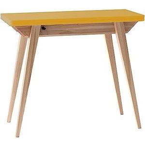 Envelope Opklapbare consoletafel voor tafel, gangtafel, afmetingen (H x L x B) 75 x 45 x 90 cm, consoletafel, uitschuifbaar, hout, ginstergeel