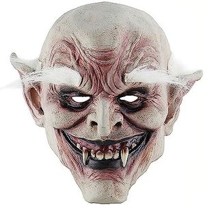 Witte wenkbrauw Old Demon Masker Halloween Terror Devil Masker Vampier Latex Masker Spookhuis decoratie rekwisieten