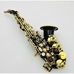 Zengxue Alto Saxofoon Brass Eb Tune Muziekinstrumenten E-flat Black Nickel Plated Pearl-knoppen Sax beginners kit