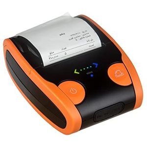 WMMNHY Android IOS Mobiele thermische label printer Mini draagbare 58 mm barcode Qr Sticker -printer for supermarkt(Orange)