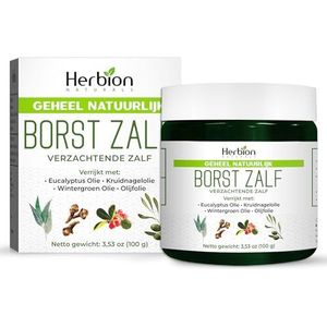 Herbion Naturals Chest Rub, natuurlijke kalmerende zalf, verstopt van de borst, vermindert spierpijn, volwassenen en kinderen vanaf 2 jaar
