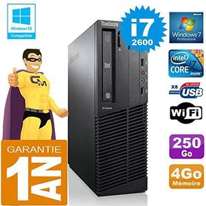 Lenovo PC M92p SFF Core I7-2600 RAM 4 GB harde schijf 250 GB DVD-brander WiFi W7 (gereviseerd)