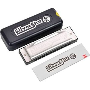 Hohner Silver Star C Harmonica met 10 gaten, Blues Harp muziekinstrument Diatonisch Orgel Gaita Accordeon