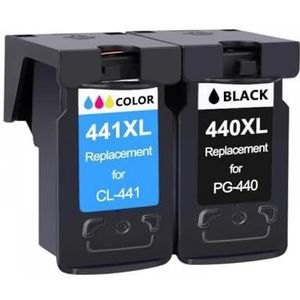 hJNGdU Compatibele gereviseerde inktcartridge PG440 CL441 voor MG3140 MG3540 MG3640S MG4240 MX438 MX518 MX378 TS5140 printers (1 pak BK 1 pak kleur)