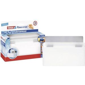 tesa Powerstrips Waterproof Zelfklevend Douchebakje, draagt tot 3 kg, verwijderbaar en herbruikbaar