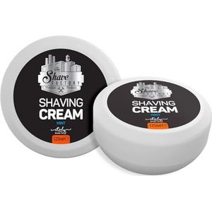 The Shave Factory Shaving Cream Soap - De Ultieme Scheerzeep voor een Gladde en Verzorgde Scheerervaring - Hoogwaardige Ingrediënten en Luxe Geur 125ML (Mint)