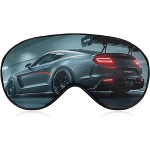 Luxe sportwagen oogmasker voor dames en heren, ademend en verstelbare oogbedekking, ultrazacht slaapmasker, lichtgewicht reisblinddoek voor vliegtuig, dutje, nachtslapen