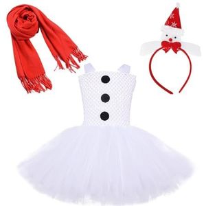 Sneeuwprinses kostuum meisjes | Sneeuwpop vorm Kids prinses aankleden | Ademend en lichtgewicht prinsessenkostuum voor kerstthema Bittu