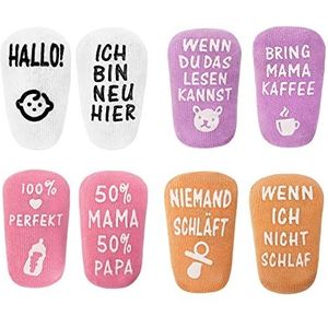 ANOTION Babysokken voor baby's van 0-12 maanden, grappige babysokken