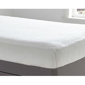 Teddy fleece fluffy hoeslaken - wit - 140x200cm - tweepersoons