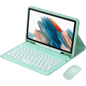 Toetsenbordhoes voor Samsung Galaxy Tab S11 Ultra 14,6"" 2025 (SM-X930/X936B), Magnetisch Afneembaar Draadloos Toetsenbord Met en Bluetooth-muis,Groen