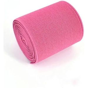 5 cm geïmporteerde rubberen band, kleur elastische band, dubbelzijdig en dik elastiek kleding naaien accessoires-licht roze rood