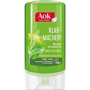 Aok Reiniging regulerende wasgel met witte thee, verpakking van 2 (2 x 150 ml)