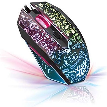 Connect IT Doodle USB-muis, 2000 dpi, zwart, wit